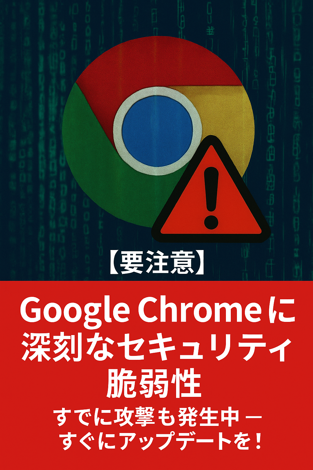 【要注意】Google Chromeに深刻なセキュリティ脆弱性、すでに攻撃も発生中 — すぐにアップデートを！