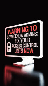 ServiceNow管理者向け緊急警告：アクセス制御リスト（ACL）を今すぐ見直せ