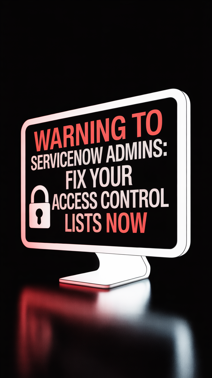 ServiceNow管理者向け緊急警告：アクセス制御リスト（ACL）を今すぐ見直せ
