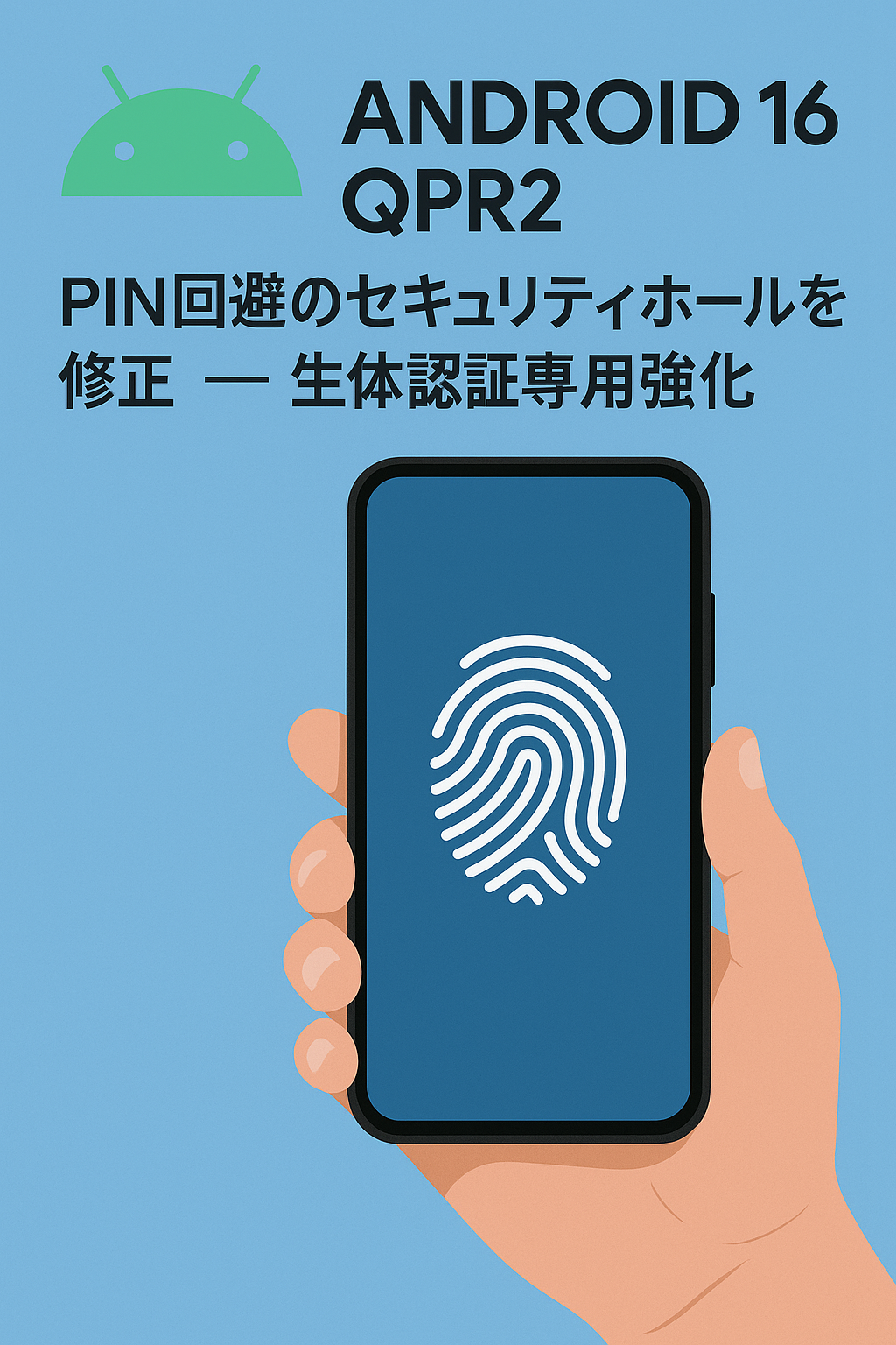 Android 16 QPR2、PIN回避のセキュリティホールを修正 ― 生体認証専用に強化