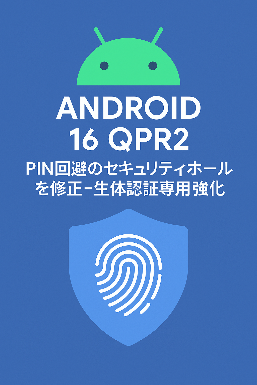 Android 16 QPR2、PIN回避のセキュリティホールを修正 ― 生体認証専用に強化