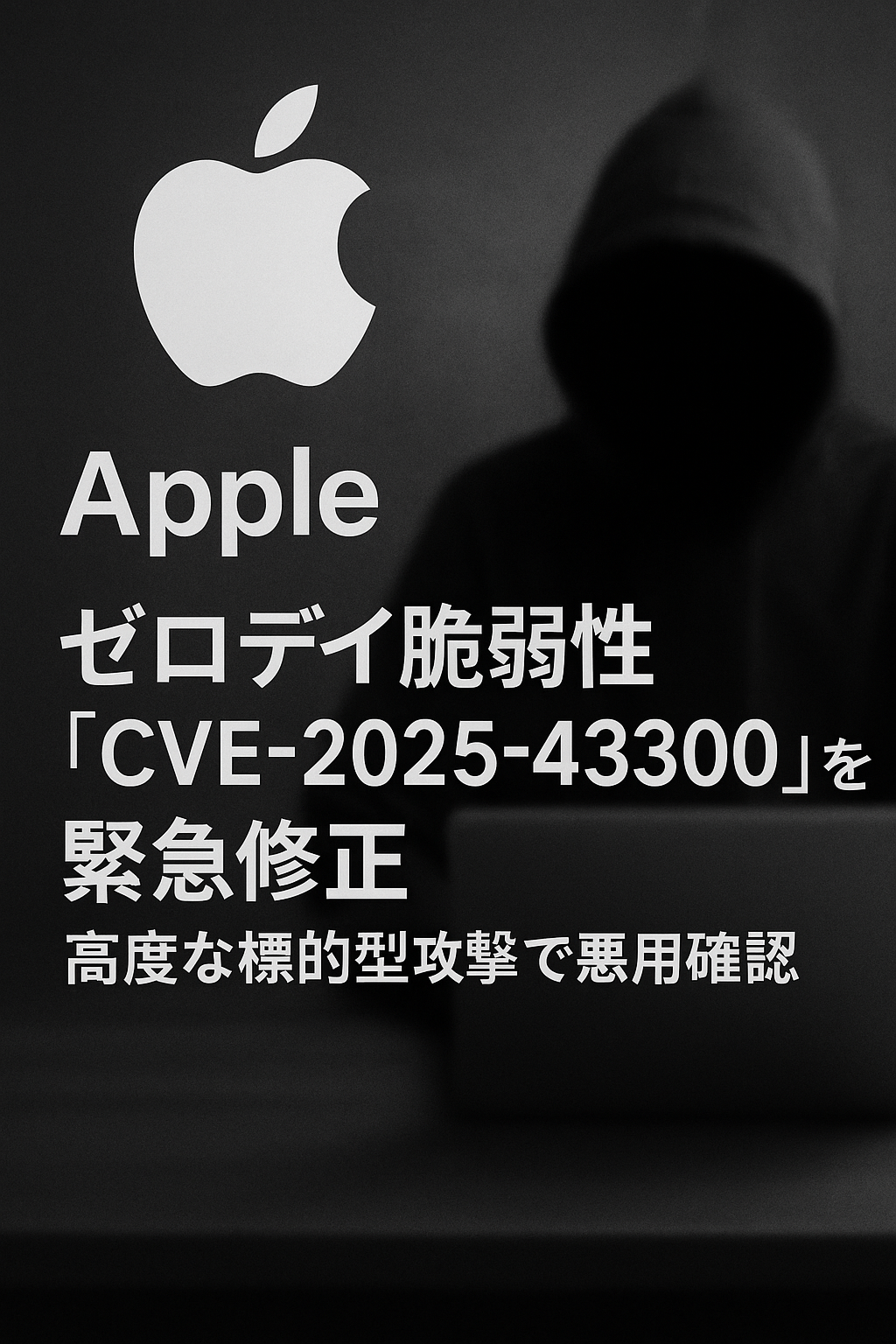 Apple、ゼロデイ脆弱性「CVE-2025-43300」を緊急修正 ― 高度な標的型攻撃で悪用確認