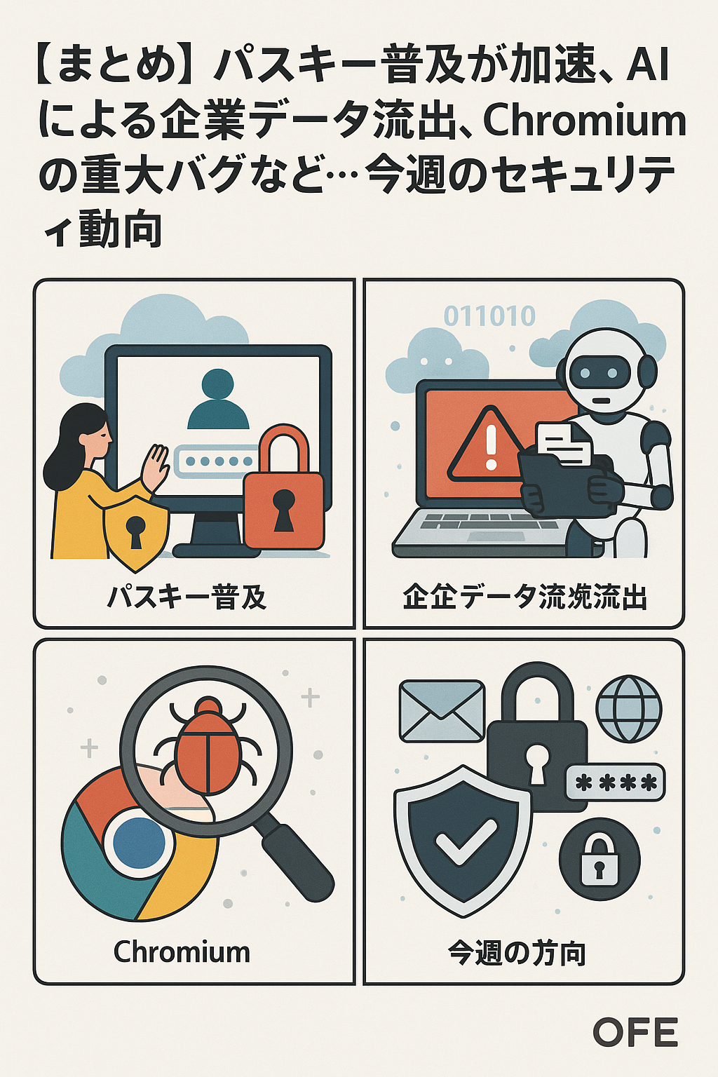 【まとめ】パスキー普及が加速、AIによる企業データ流出、Chromiumの重大バグなど…今週のセキュリティ動向