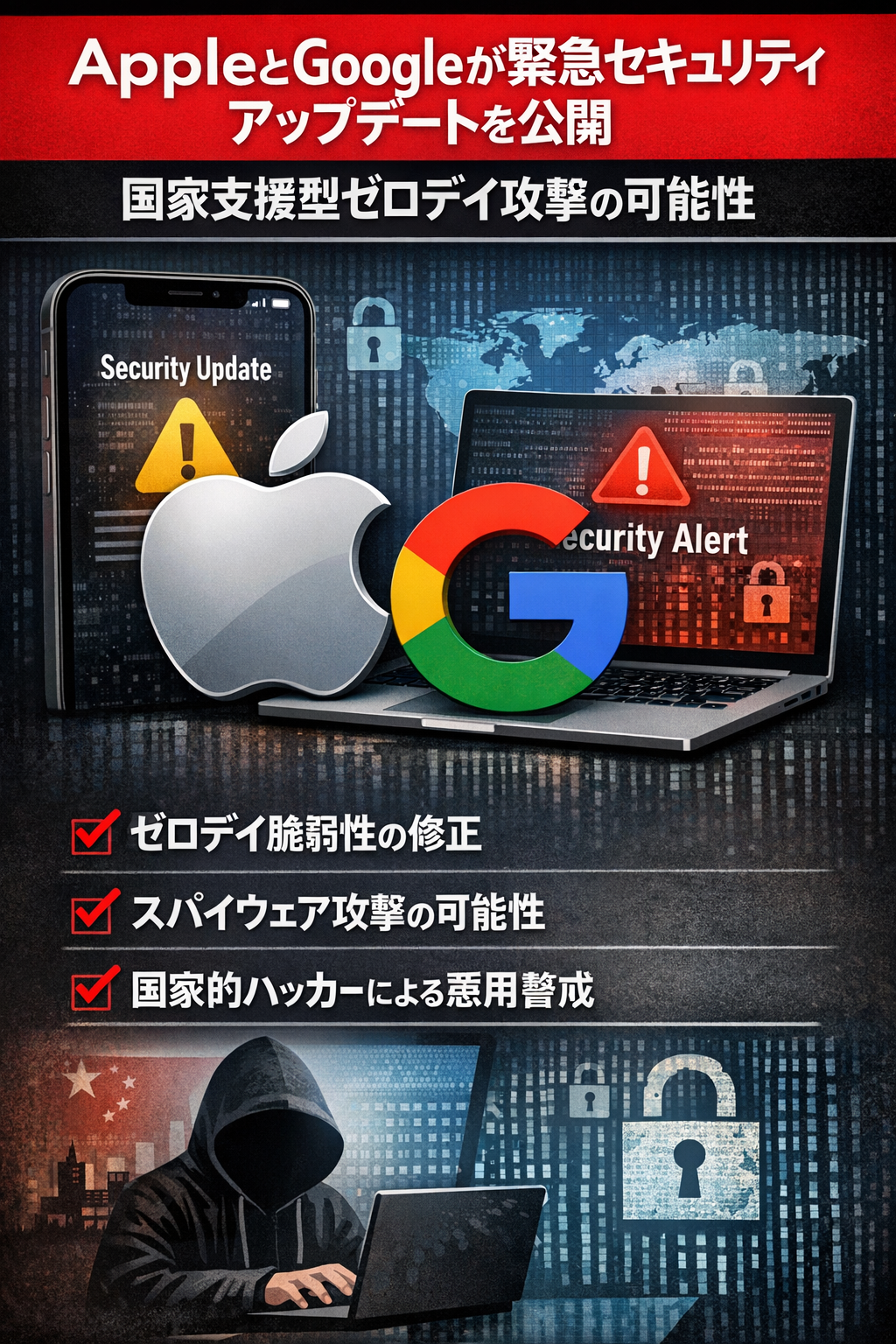 まとめ：AppleとGoogleが緊急セキュリティアップデートを公開、国家支援型ゼロデイ攻撃の可能性
